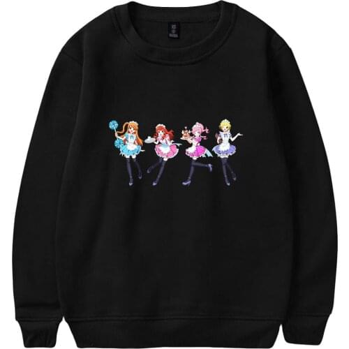 Kawaii 2021 New Idol Time Pripara Merch 2D Print O-Neck Sweatshirt Harajuku Round Collar Men/Women Sweatshirt Y2K Clothes Tops