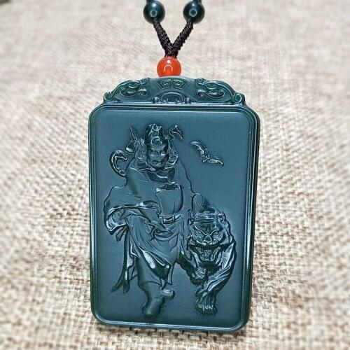 Natural Hetian Jade Chinese Celestial Master Na Fu Pendant, To Drive Away Evil And Bless Peace, Can Be Worn By Both Men Wome