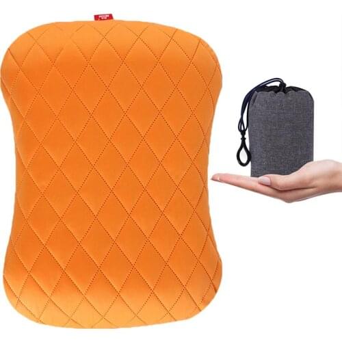 Portable Inflatable Pillow Travel Camping Equipment Compressible Folding Air Cushion Outdoor Protective Tourism Sleeping Gear
