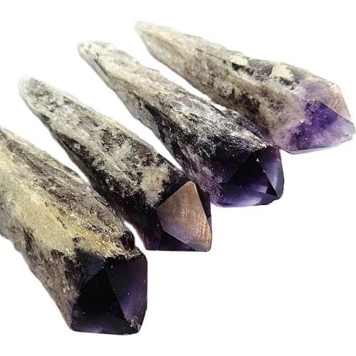 Natural Amethyst Quartz Cluster Crystal Rod Point Specimen Home Decoration Reiki Gem and Crystal Healing Crystal Gift