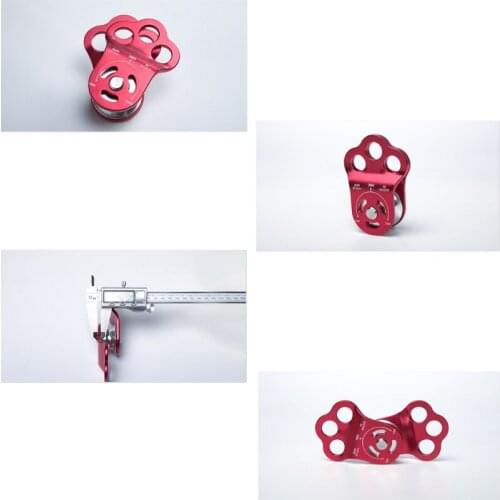 Durable Fixed Side Single Climbing Pulley Equipments for Mountaineering Rock Climbing Rappelling Tree Climbing Strap