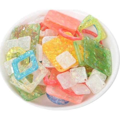 10/20/30Pcs Mixed Resin Shiny Cabochon Flatback Embellishments Multicolor Flower Decoration Scrapbooking Diy Crafts Accessories