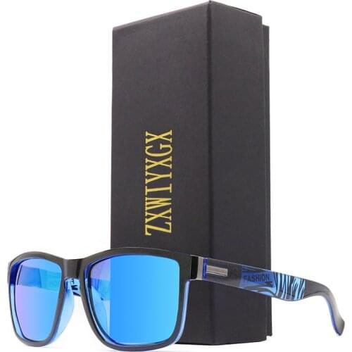 ZXWLYXGX BRAND DESIGN Polarized Sunglasses Men Women Outdoor Driving Sun Glasses Male Square Goggles UV400 Eyewear Oculos