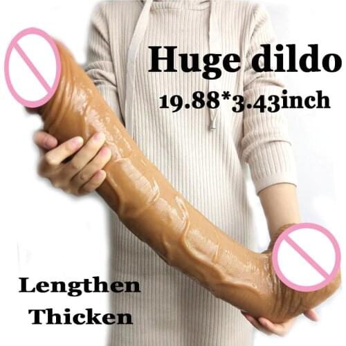 19.88inch super huge dildo Lengthen thicken horse dildo simulation male penis female masturbator massage stick realistic dildo