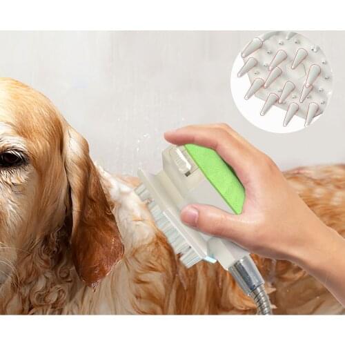 Comfortable Pet Scrubber Massager for Dog Cat Pet Shower Comb Hair Removal Comb For Dogs Cats Cleaning Grooming Tool