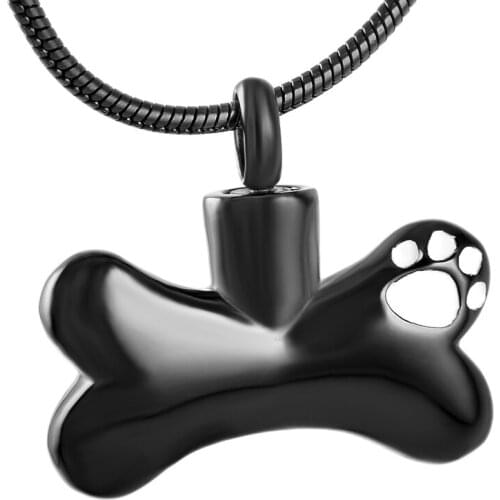 XWJ8085 Dog Paw Engraving Bone Shape Pendant Memorial Urns Cremation Necklace Jewelry Pet Ashes Holder Locket Keepsake Cheap