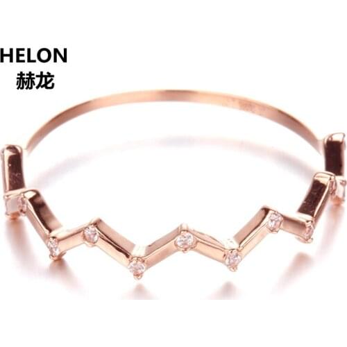 Solid 14k Rose Gold 100% Natural Diamonds Engagement Wedding Ring for Women Anniversary Fine Jewelry Girl Gift