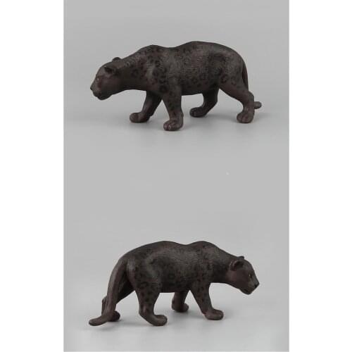 1pc 11CM Forest Animal Models Walking Big Panther Leopard Action Figures Ornament Toys Figurines Gifts Collections DIY