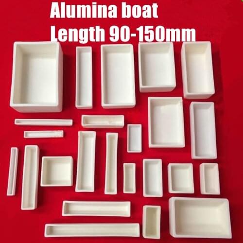 Alumina Ceramic Crucible Cupel Boat Sample Holder for Tube Muffle Furnaces 90x60x20mm