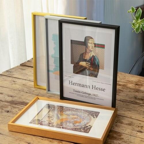 Aluminum Photo Frame Metal Picture Frame Certificate Frames with Plastic Glass Hanging Wall Frame for Poster Canvas Print Decor