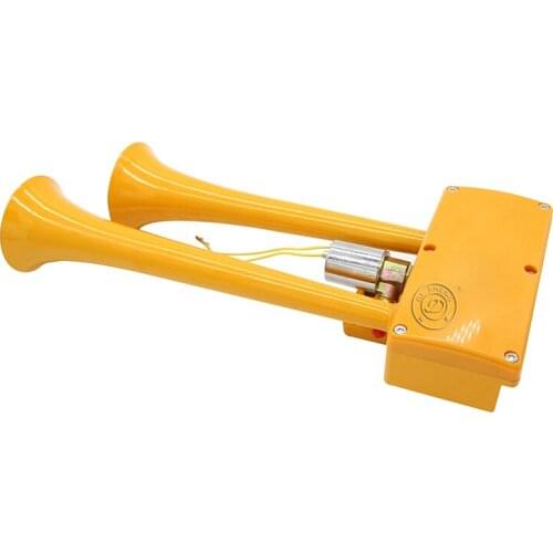 Car electric horn 12V/24V modified double-pipe conjoined truck horn truck horn horn Sound level 130db