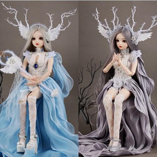 BJD dolls 60cm Hand painted makeup toys gifts for girls with Full Outfits clothes jointed body