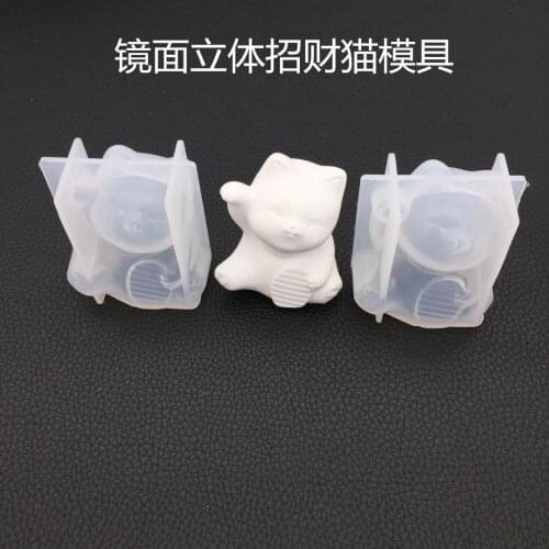 DIY crystal gel mirror stereo financial cat molds scented gypsum silica gel hand-decorated incense stone baking