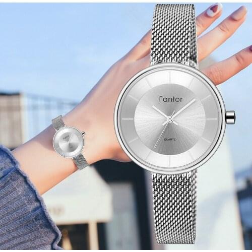 FANTOR Womens Silver Watch