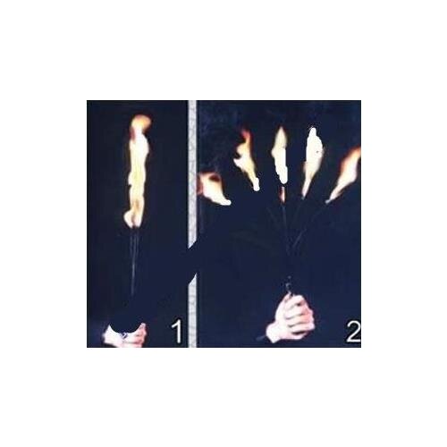 Multi Torch To Cane 5 Fired Torch to Silver Cane Magic Tricks Magia Wand Magician Stage Illusions Gimmick Props Accessories Fun