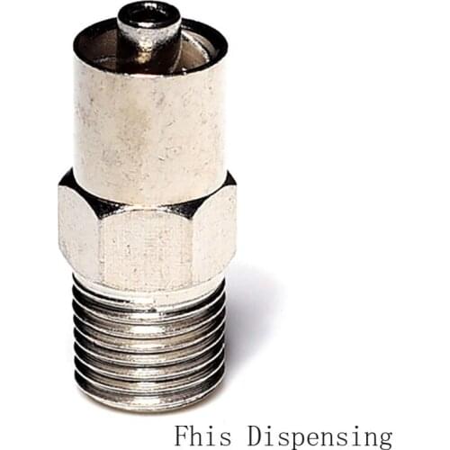 G1/8 Adhesiving Dispensing Fittings Nickel Coated Brass Luer Lock Adaptor