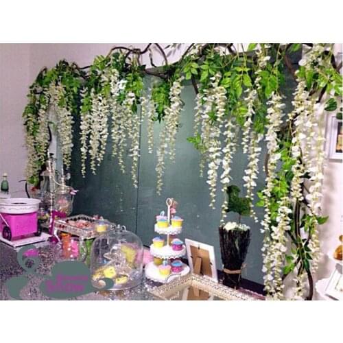 110cm Silk Wisteria Garland Artificial Flower Garlands perfect for Wedding Decoration Home Decorations High Quality