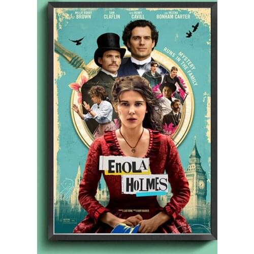 Enola Holmes Movie Poster DIY Diamond Painting Full Square Round Drill Diamond Embroidery Cross Stitch Mosaic Wall Art Picture