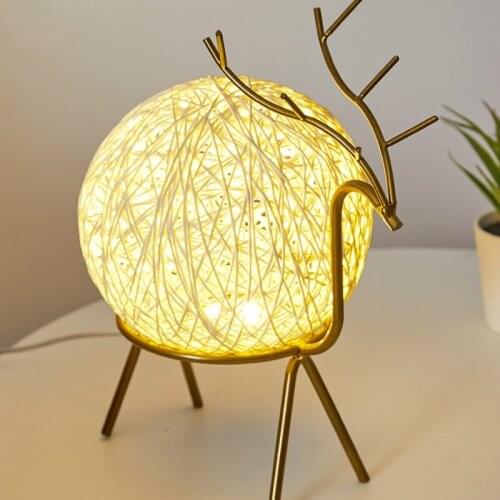 Creative Table Lamp Small Night Light Bedroom Bedside Modern Style Table Lamp Reading Indoor Lighting