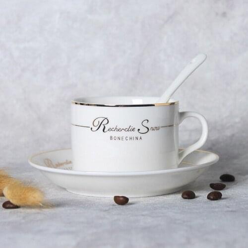 Coffee Cup Set European small luxury ceramic exquisite and simple household British afternoon tea set plate spoon