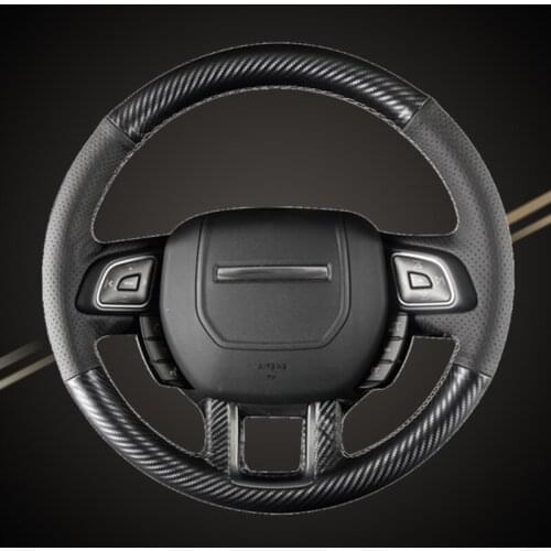 Car Braid On The Steering Wheel Cover for Land Rover Range Rover Evoque 2012-2016 Auto Braiding Wheel Covers Styling Accessories