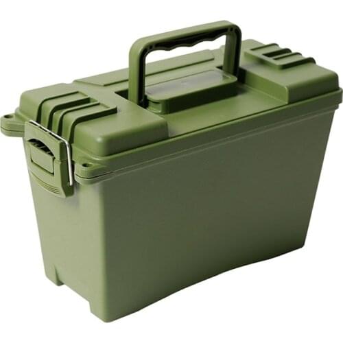 Ammo Box Plastic Tool Case Military Style Storage Can Heavy Duty Caliber Bulk Ammo Crate Lightweight Tactical Bullet box