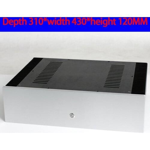 KYYSLB 310*430*120MM All Aluminum Class A Amplifier Chassis Box House DIY Enclosure with Heat Dissipation Amplifier Case Shell