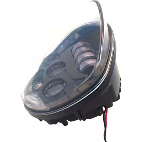 Motorcycle LED Headlight High / low Beam for Victory Cross Country Vegas 8-Ball Cross Roads (Black Chrome)