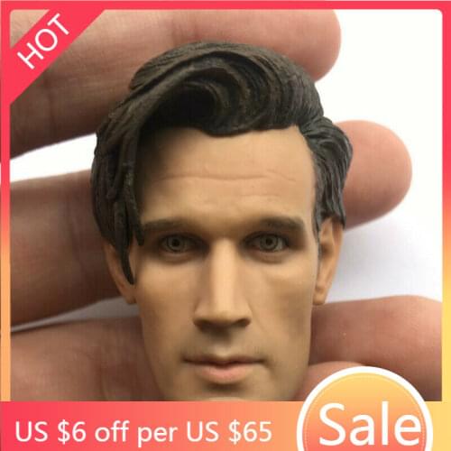 TBLeague 1/6 Matt Smith Head Carving Doctor Who Male Soldier Head Model for 12in Ph Body Collection