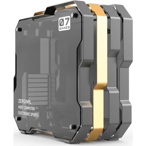 ZEAGINAL Middle Tower Chassis Desktop Computer Case For Water Cooling ATX Gamer MOD Case DIY Glass,PC DIY Gamer Cabinet,ZC-07