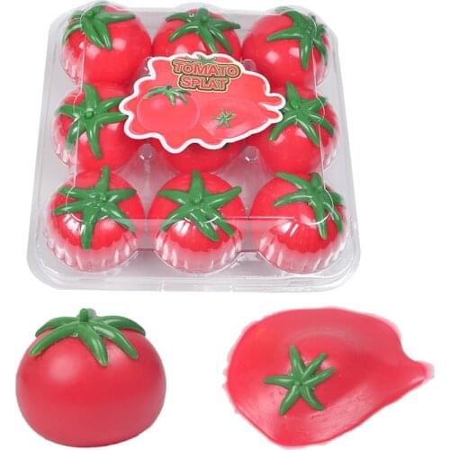1pc Tomato Kids Toys Autism Squeeze Squishies Balls Stress Relief Fidget Toy Antistress Prank Props Water Ball