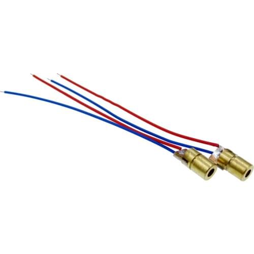 10pcs 3V 650nm 5mW Adjustable Laser Dot Diode Module Red Copper Head laser pointer Hot sale