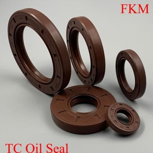 15*22*5 15x22x5 15*24*5/7 15x24x5/7 Brown Fluoro FKM Fluorine Rubber Spring 2 Lip TC Ring Gasket Radial Shaft Skeleton Oil Seal