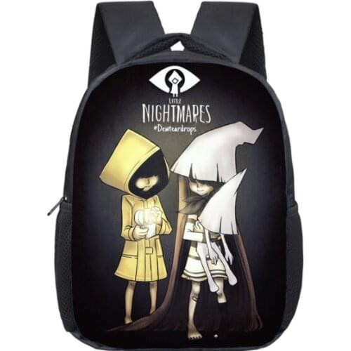 18 inch New Little Nightmares 2 Kindergarten Backpack Cartoon Game Little Nightmares Toddler Kids School Bag Waterproof Children