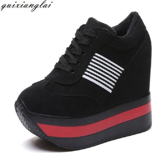 2019 new versatile high-thickness platform cake with warm casual shoes womens shoes