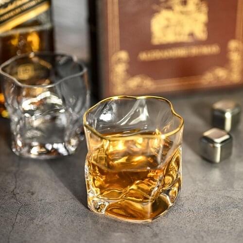 250ML Twist Japanese Style Whiskey Glass Wine Cocktail Beer Glass Cups Home Bar Drinkware