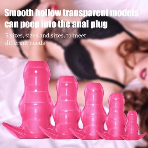 5pcs/set Bidet Silicone Hollow Anal Plug Penis Butt Enema Adults Clearning