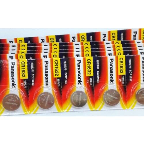 25pcs/lot New Original Battery For Panasonic CR1632 Button Cell Coin 3V Watch Remote Control Car Keys DL1632 ECR1632 Batteries