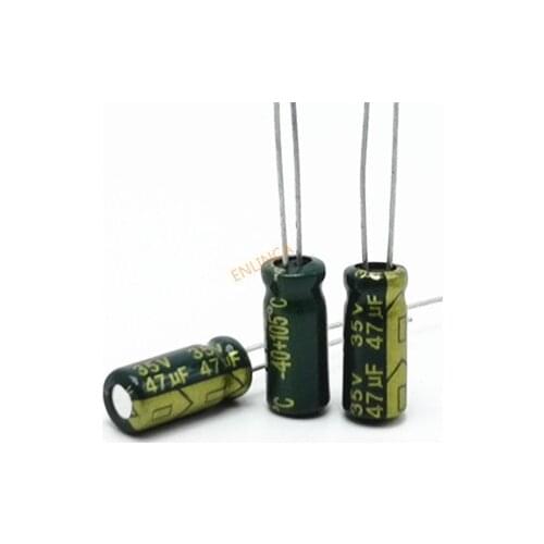 30pcs/lot 35V 47UF 5*11MM high frequency low impedance aluminum electrolytic capacitor 47uf 35v 20