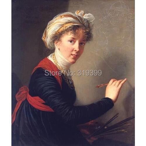 Self-portrait-1800 BY Louise Elisabeth Vigee Le Brun,oil painting reproduction,canvas art,handmade oil painting,museam quality