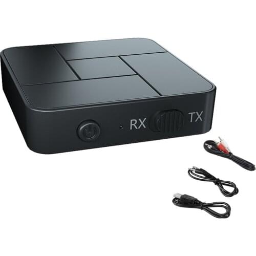 Bluetooth 5.0 Audio Receiver Transmitter 3.5mm AUX Jack RCA USB Dongle Stereo Wireless Adapter with Mic For Car TV PC Headphone