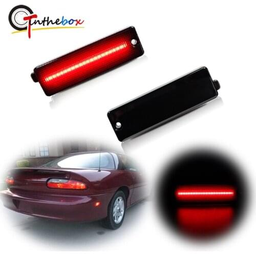 Gtinthebox Smoked Lens White / Red LED Rear Bumper Side Marker Lights Driving Lights / Parking Lights For 1993-2002 Chevy Camaro