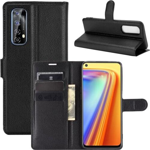 Book Style PU Leather Case Cover for REALME 7 Flip Wallet Phone Bags Cases with Stand for REALME 7