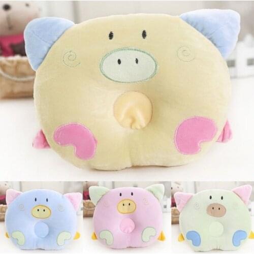 Baby Pillow Head Protection Baby Cushion Pillow Room Decoration Shaping Pillow Cartoon Cute Pig Anti Roll Infant Head Positioner