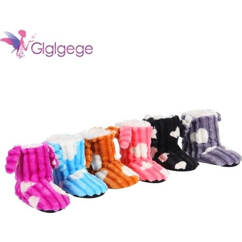 Glglgege Indoor Toddler Baby Home Slippers Flannel Plush Home Slippers Cute Cartoon Rabbit Warm Floor Slippers For boy And Girl