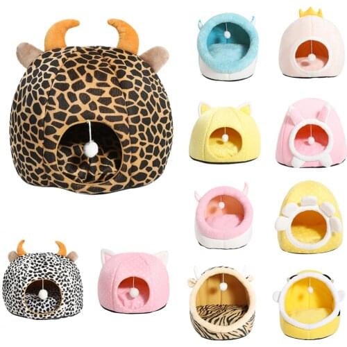 Cat Bed House Soft Plush Kennel Puppy Cushion Small Dogs Cats Nest Winter Warm Sleeping Pet Dog Bed Pet Mat Supplies