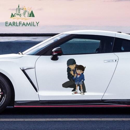 EARLFAMILY 43cm x 29.1cm For Detective Conan Cartoon Car Stickers Vinyl Material Decal Waterproof Occlusion Scratch Decoration