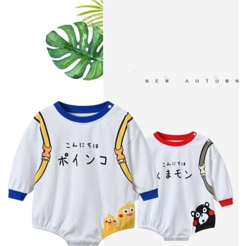 Baby boy girl Long Sleeve kumamoto bear rompers cartoon jumpsuit clothes