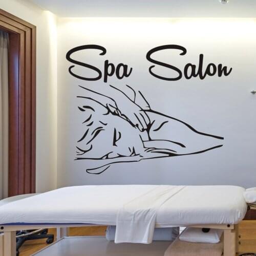 Beautiful Girl Massage Spa Salon Wall Sticker Decal Spa Sticker Spa Relax Massage Room Wall Decoration A00451