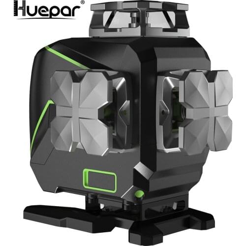 Huepar S04CG 4D Cross Lines Green Beam Laser Level Rotary Land Nivel Laser Levels
